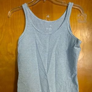 Grey & white stripped tank top